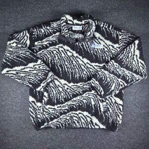 Parks Project Men's Black Acadia Waves Print Fleece Pullover Sweater Size XL